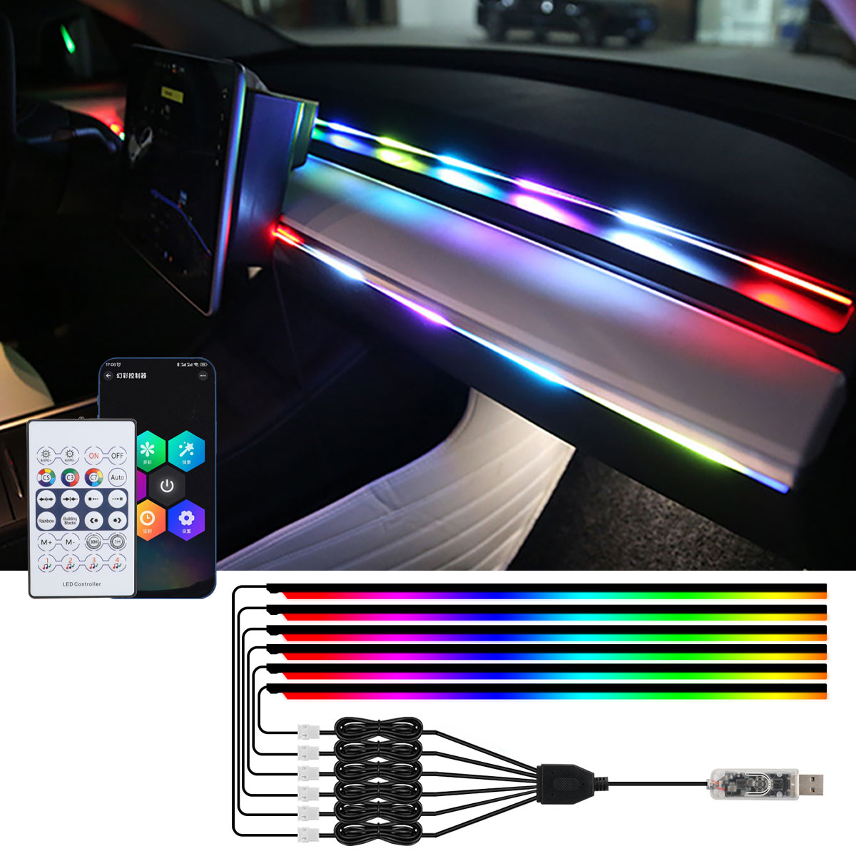 Rgb Hub Sync - 6/10 in 1 Auto Led Omgevingsverlichting