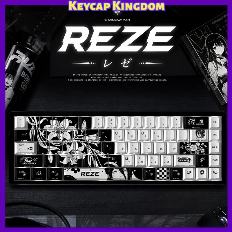 Gaming Accessories To Gift - NIEUWE Reze 5.0 Anime Keycaps Chainsaw