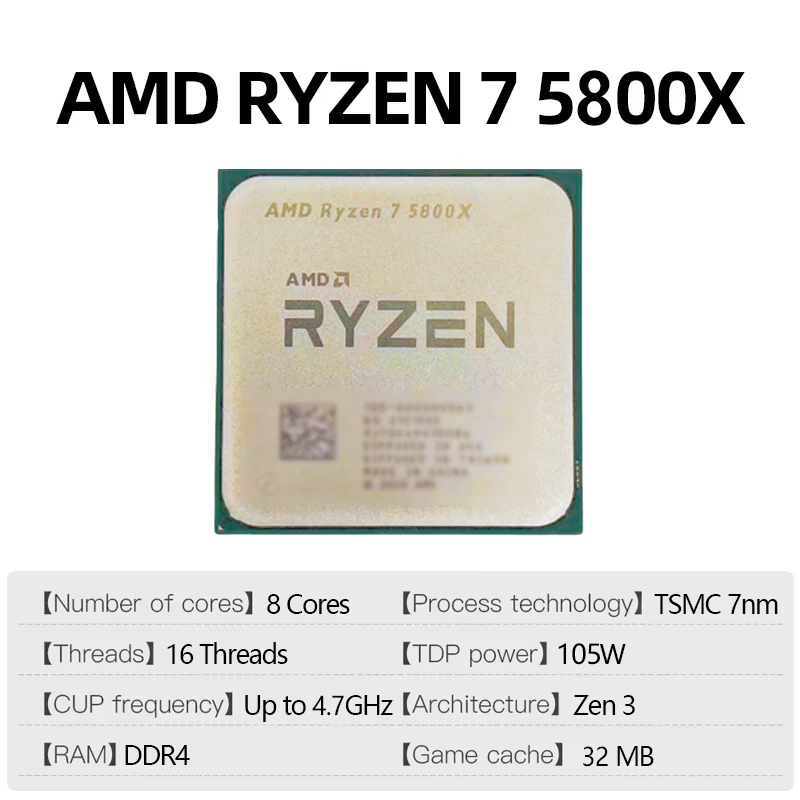 AMD Ryzen 7 5800X Tray CPU | 8 - Amd Cpu Ryzen 7 recensie en prijs