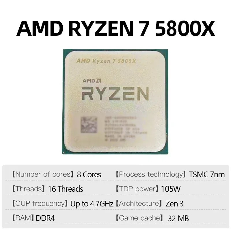 AMD Ryzen 7 5800X 7nm Gaming E - Amd Cpu Ryzen 7 recensie en prijs
