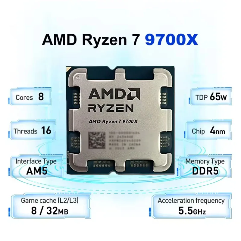 AMD Ryzen 7 9700X CPU-processo - Amd Cpu Ryzen 7 recensie en prijs