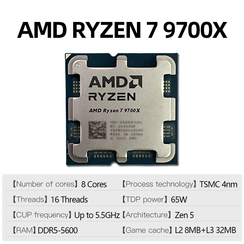 AMD Ryzen 7 9700X CPU-processo - Amd Cpu Ryzen 7 recensie en prijs