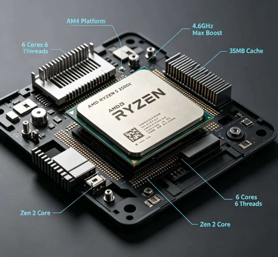 AMD Ryzen 5 3500X AM4 Desktop  - Amd Cpu Ryzen 5 recensie en prijs