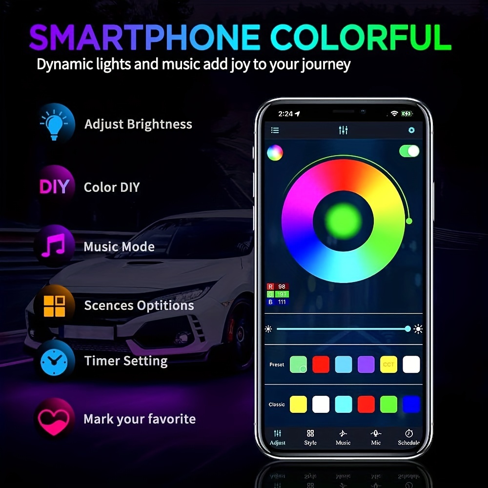 RGB Flexibele Auto Underglow L - Rgb Hub Sync recensie en prijs